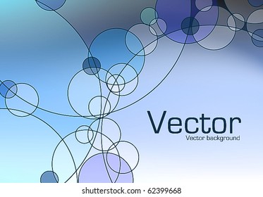 Dark blue violet water abstraction with vials and waves and a place for the text
