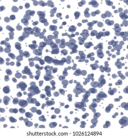 dark blue watercolor dot pattern with transparent overlapping spots on white background, vector illustration