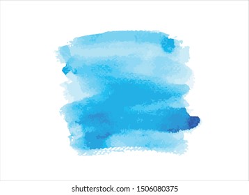 dark blue watercolor paint stroke background ink drawing vector