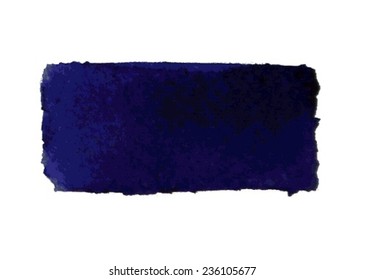 Dark blue watercolor smear  brush strokes