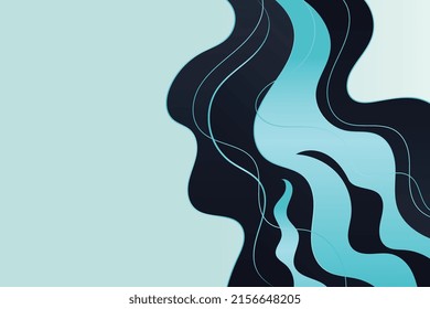 Dark blue wave background with subtle lines illustration