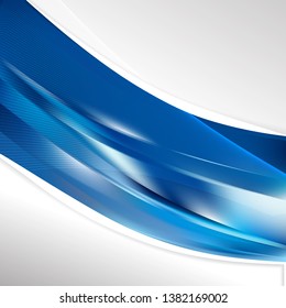 Dark Blue Wave Business Background