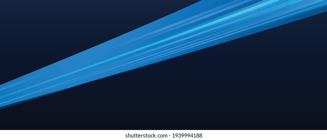 Dark blue wave curve background with abstract graphic elements for presentation background design