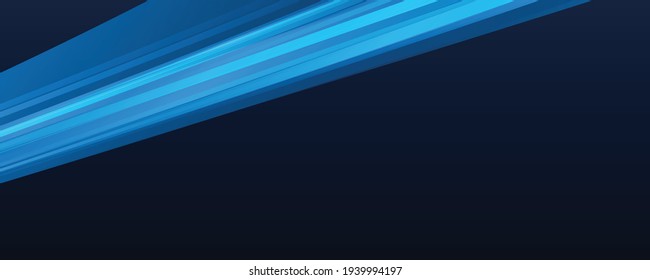 Dark blue wave curve background with abstract graphic elements for presentation background design