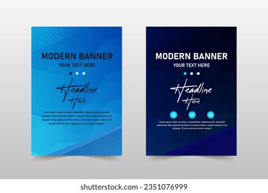 Dark Blue Wave Lines Business Banner Template, can be used for business designs, presentation designs or any suitable designs.