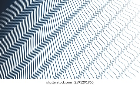 Dark blue wave stripes pattern abstract background