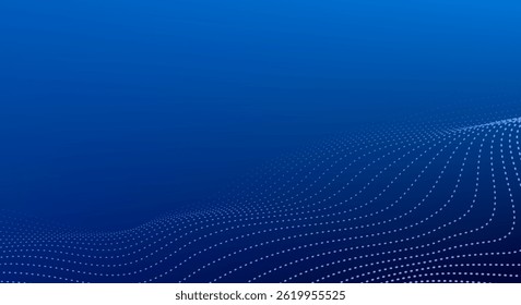 dark blue wavy dotted lines digital abstract background