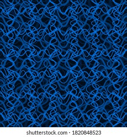 Dark blue wavy dynamic pattern. Navy background. Cover design template. Cover design template. Geometric line pattern. Vector graphic abstract motion effect