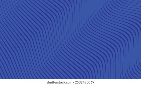 Dark blue wavy line pattern abstract background for backdrop or fabric style