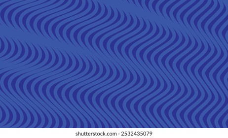 Dark blue wavy line pattern abstract background for backdrop or fabric style