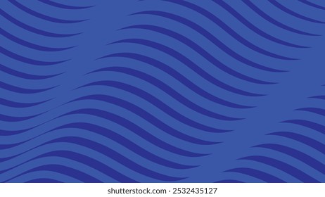 Dark blue wavy line pattern abstract background for backdrop or fabric style