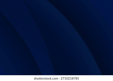 Dark blue wavy lines abstract background modern illustration design for business