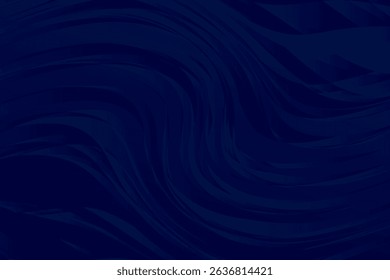 Dark blue wavy lines create an abstract ocean-like pattern in this vector illustration. The fluid design offers a sense of movement and depth, perfect for artistic projects.