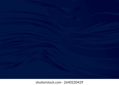 Dark blue wavy lines create an abstract ocean-like pattern in this vector illustration. The fluid design offers a sense of movement and depth, perfect for artistic projects.