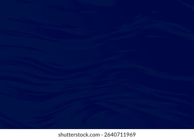 Dark blue wavy lines create an abstract ocean-like pattern in this vector illustration. The fluid design offers a sense of movement and depth, perfect for artistic projects.