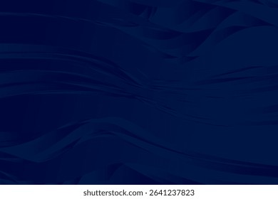 Dark blue wavy lines create an abstract ocean-like pattern in this vector illustration. The fluid design offers a sense of movement and depth, perfect for artistic projects.