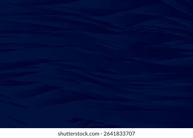 Dark blue wavy lines create an abstract ocean-like pattern in this vector illustration. The fluid design offers a sense of movement and depth, perfect for artistic projects.