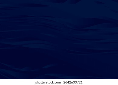 Linhas onduladas azuis escuras criam um padrão abstrato semelhante ao oceano nesta ilustração vetorial. O design fluido oferece uma sensação de movimento e profundidade, perfeito para projetos artísticos.