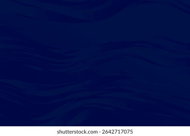 Dark blue wavy lines create an abstract ocean-like pattern in this vector illustration. The fluid design offers a sense of movement and depth, perfect for artistic projects.