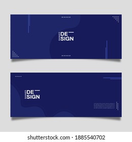 Dark Blue Web Banner Template Best For Bussiness Card, Presentations.