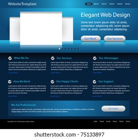 Dark Blue Website Design Template