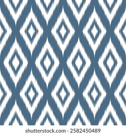 Dark blue and White color Geometric ethnic oriental pattern traditional Design. ikat Style.