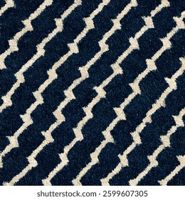 Dark blue and white diagonal stripes of white lines,  grunge lines ikat pattern, striped seamless pattern, Vector illustration background for print the paper.