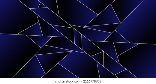 Fondo de mosaico azul oscuro y blanco. Textura vectorial abstracta oscura moderna EPS 10