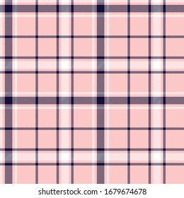 Dark blue, White and Pink modern tartan plaid Scottish seamless pattern.Texture from plaid, tablecloths, clothes, shirts, dresses, jacket, skirt, paper, blankets and other textile products.