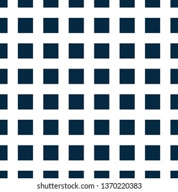 Dark Blue and white seamless vector background with elements of squares. Perfect for fabric, gift wrap, wall paper, invitations, home decor, quilting, scrapbooking and projects.