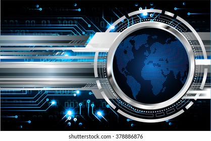 dark blue world Light Abstract Technology background for computer graphic website internet and business. circuit. illustration. digital. infographics. binary code background. eye scan virus