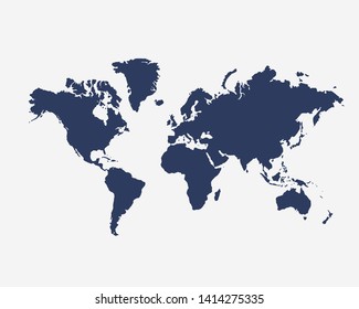 dark blue world map illustration vector