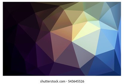 Dark Blue Yellow abstract textured polygonal background. Vector blurry triangle design. Pattern can be used for background.
