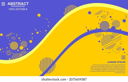 Dark blue and yellow blend abstract background with modern concept