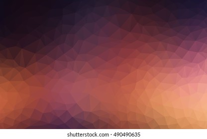 Dark blue, yellow blurry triangle template. A sample with polygonal shapes. A completely new template for your business design.