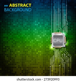 dark blue yellow color Light Abstract Technology background for computer graphic website internet and business. circuit. vector illustration. text box. card. banner. label. CPU