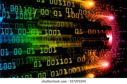 dark blue yellow green Light Abstract Technology background for computer graphic website internet and business. circuit. illustration.digital.infographics. binary code. zero one. vector.eye
