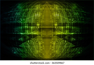 Dark blue yellow Light Abstract Technology background for computer graphic website internet and business. circuit. illustration. infographics. motion move blur.neon. pixel. vector