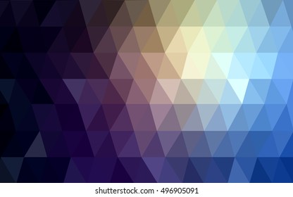 Dark blue, yellow low poly pattern. Creative geometric illustration in Origami style with gradient. A completely new template for your business design.