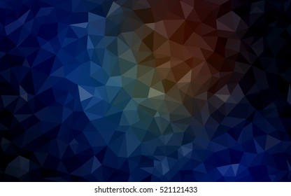 Dark blue, yellow polygon abstract background. An elegant bright illustration with gradient. The completely new template can be used for your brand book.