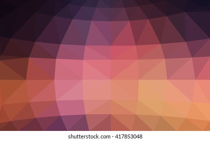 Dark blue, yellow polygonal illustration, which consist of triangles. Triangular design for your business. Geometric background in Origami style with gradient.