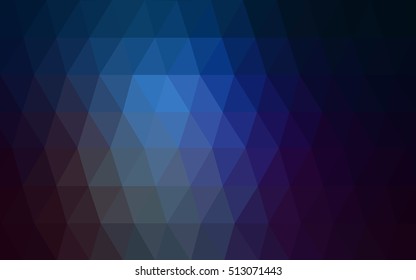 Dark blue, yellow polygonal template. Modern geometrical abstract illustration with gradient. A completely new design for your business.