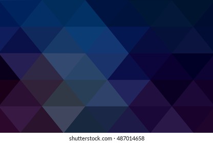 Dark blue, yellow triangle mosaic background. Triangular geometric sample with gradient.  The best triangular design for your business.