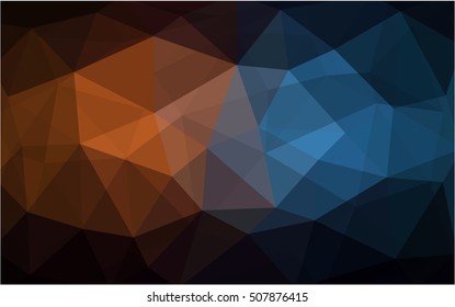 Dark blue, yellow triangle mosaic background. A sample with polygonal shapes. A completely new design for your business.