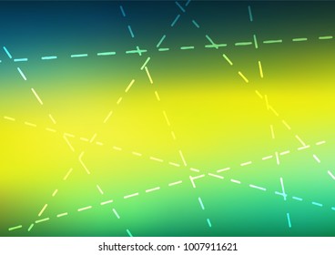 Dark Blue, Yellow vector abstract doodle template. Doodles on blurred abstract background with gradient. The elegant pattern can be used as a part of a brand book.