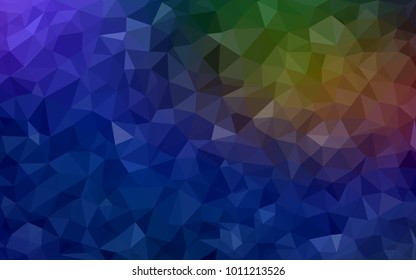 Dark Blue, Yellow vector Abstract mosaic background.