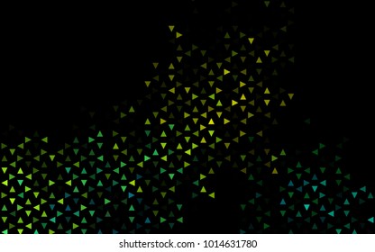 Dark Blue, Yellow vector abstract colorful background, which consist of triangles. Pattern with colored triangles on white background.