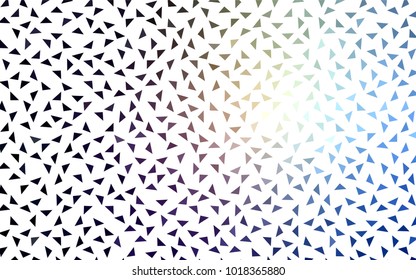 Dark Blue, Yellow vector abstract colorful background, which consist of triangles. Pattern with colored triangles on white background.