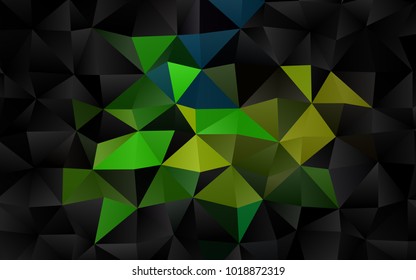 Dark Blue, Yellow vector abstract polygonal background. Colorful illustration in abstract style with gradient. The textured pattern can be used for background.
