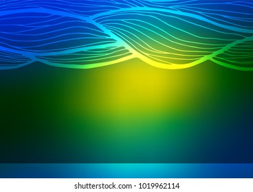 Dark Blue, Yellow vector abstract doodle pattern. Sketchy hand drawn doodles on blurred background. The best blurred design for your business.